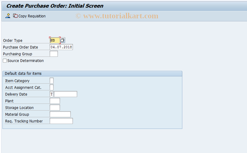 ME25 SAP Tcode Create PO with Source Determination Transaction Code