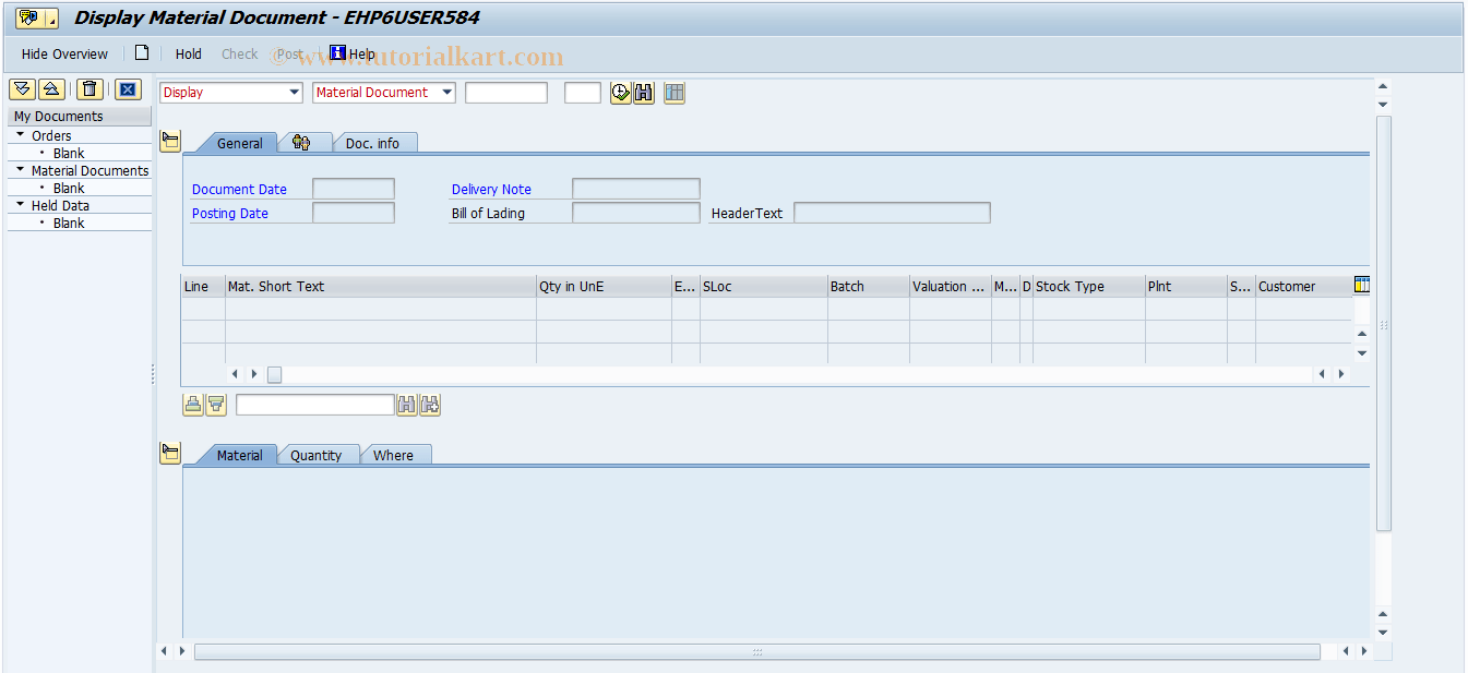 MIGO_GO SAP Tcode Goods Movement Transaction Code