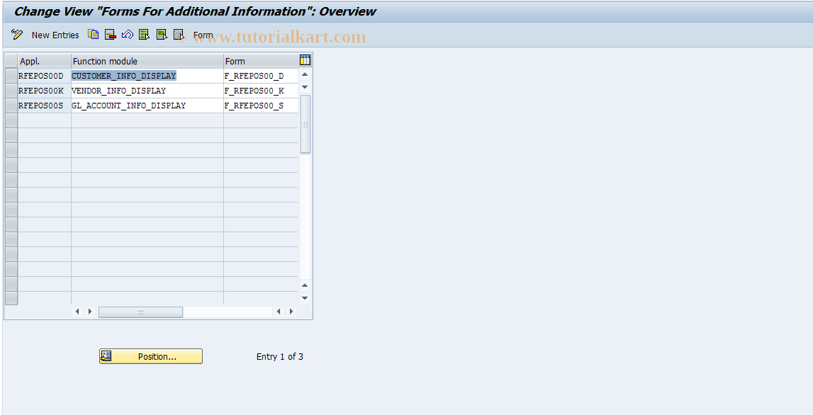 O7R2 SAP Tcode Item Display Master Record Info. Transaction Code
