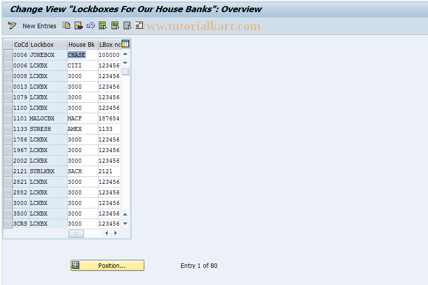 OB10 SAP Tcode C FI Maintain Table T049L Transaction Code