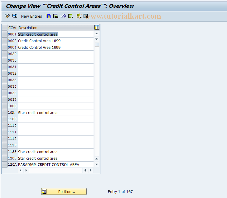 OB45 SAP Tcode C FI Maintain Table T014 Transaction Code