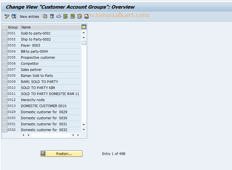 OBD2 SAP Tcode C FI Maintain Table T077D