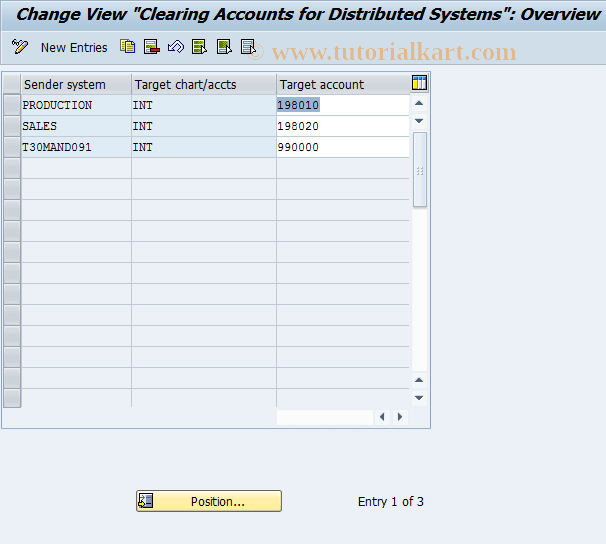 OBV5 SAP Tcode C FI Maintain Table T030Q Transaction Code