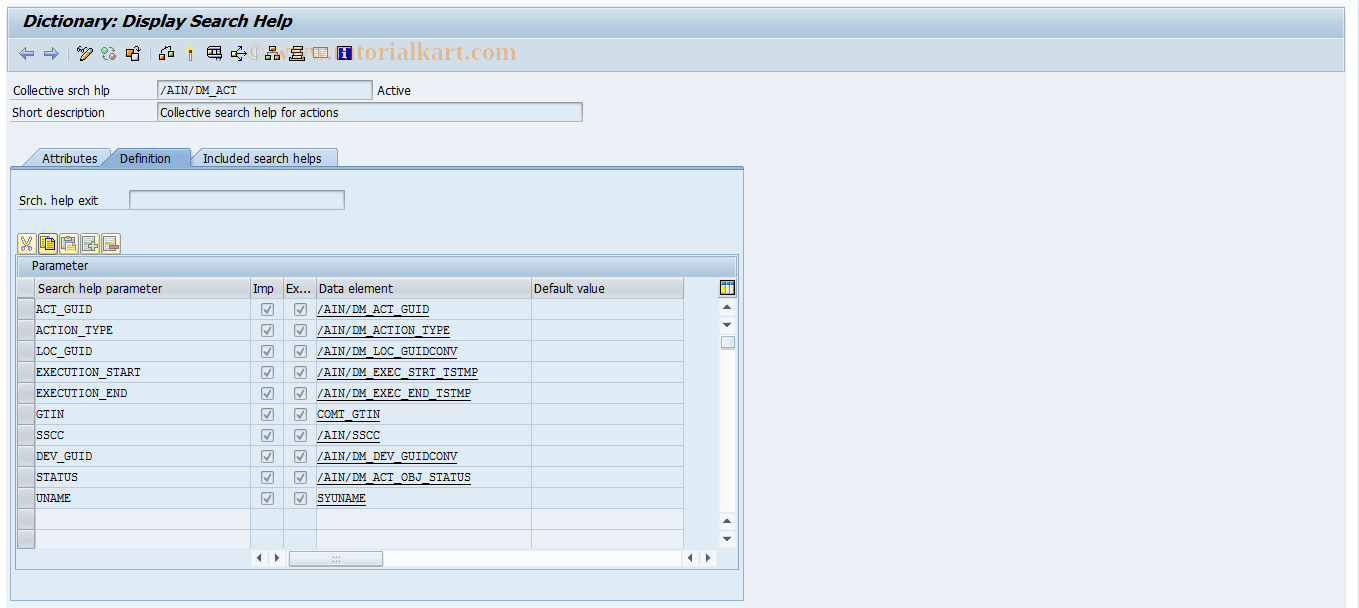 OIAC SAP Tcode Matchcode notifications Transaction Code