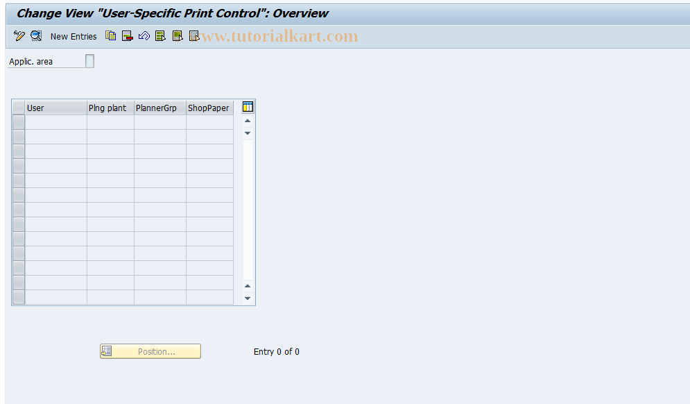 OID3 SAP Tcode UserSpecific Print Control Transaction Code