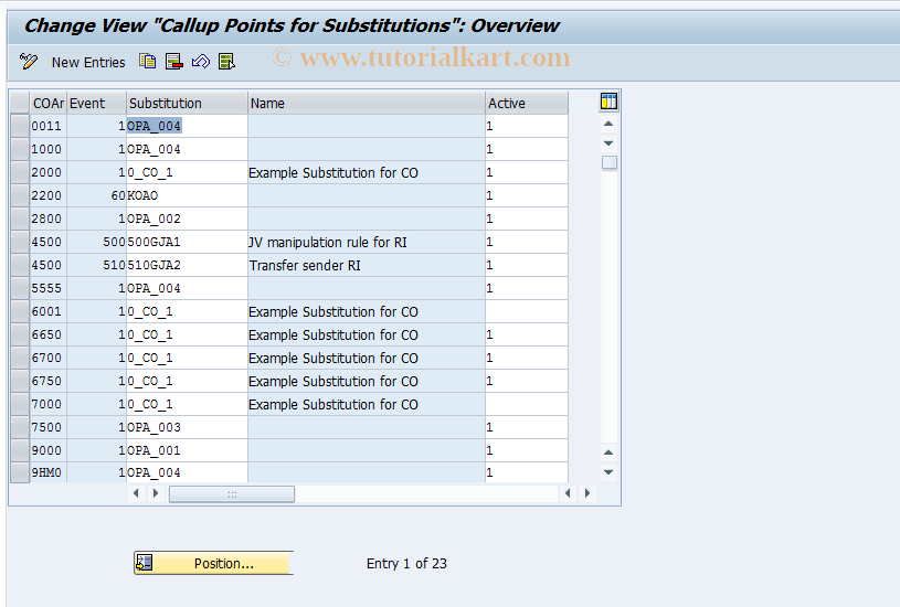 OKC9 SAP Tcode Define Substitution