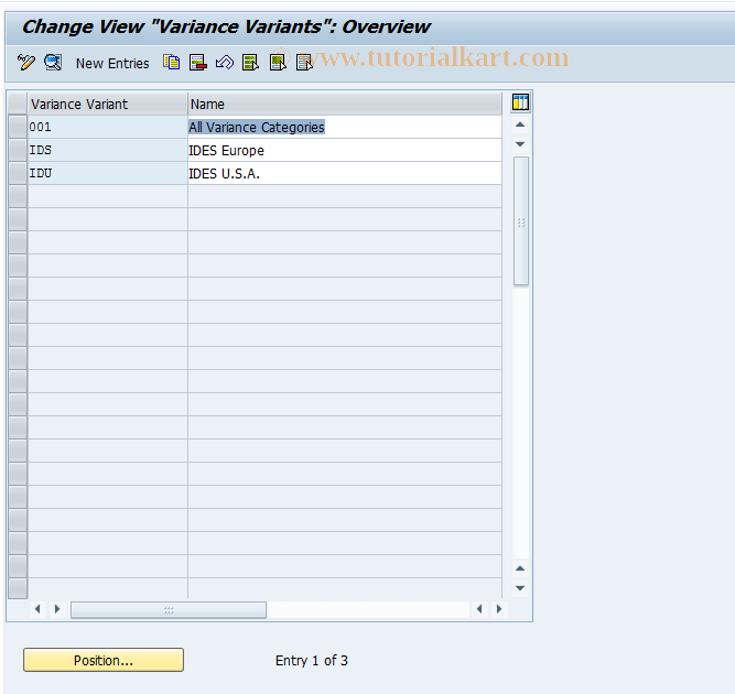 OKVF SAP Tcode Change Variance Vrnts for Cost Ctr Transaction Code