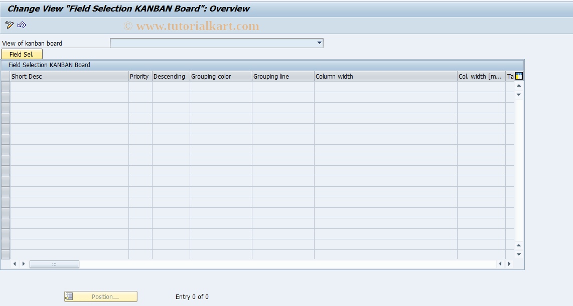 OM22 SAP Tcode Field Selection Control Cycle Data Transaction Code