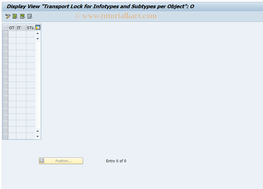 OOTR SAP Tcode Display Import Lock Table Transaction Code