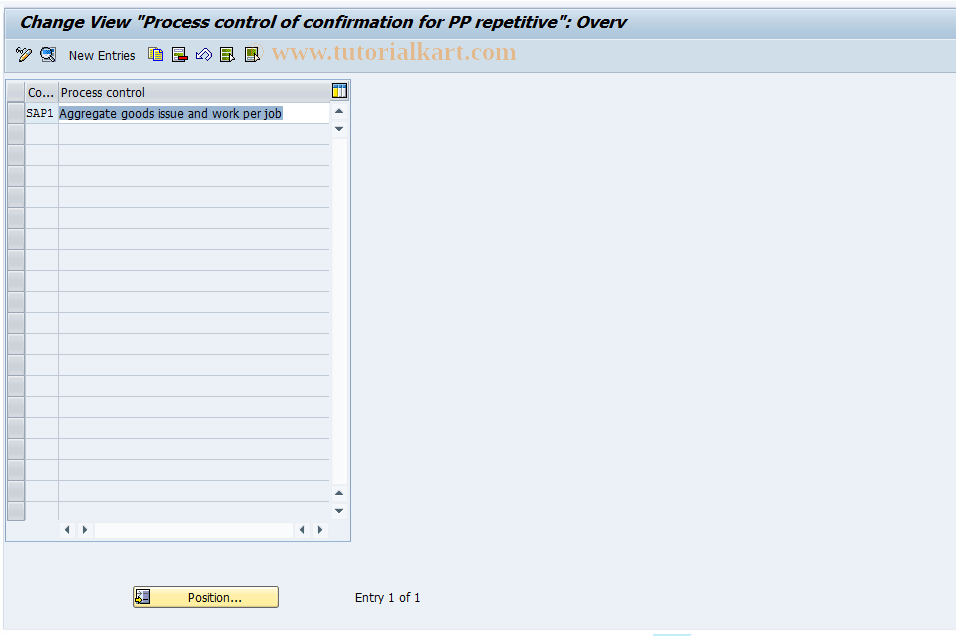 OPKD SAP Tcode Control confirmation process chain Transaction Code