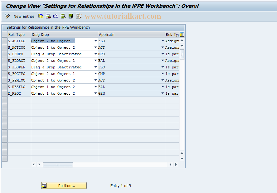 OPPE15 SAP Tcode Define Interface for iPPE Workbench Transaction Code