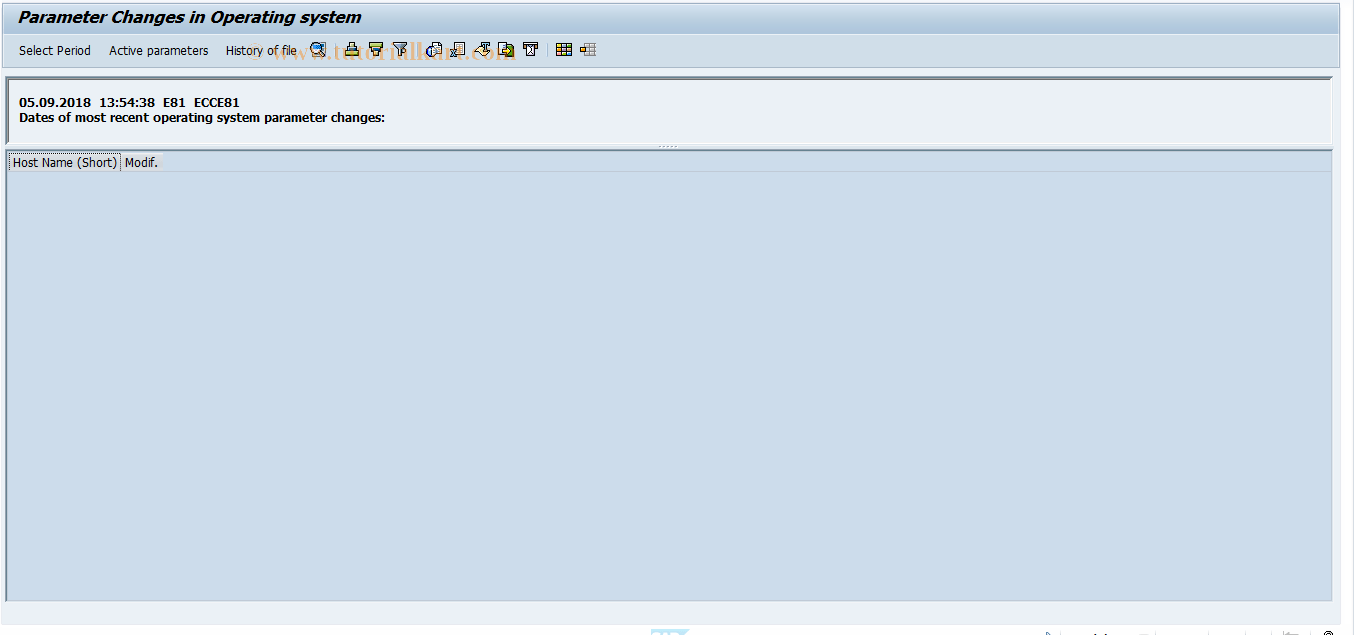 OS03 SAP Tcode O/S Parameter changes Transaction Code