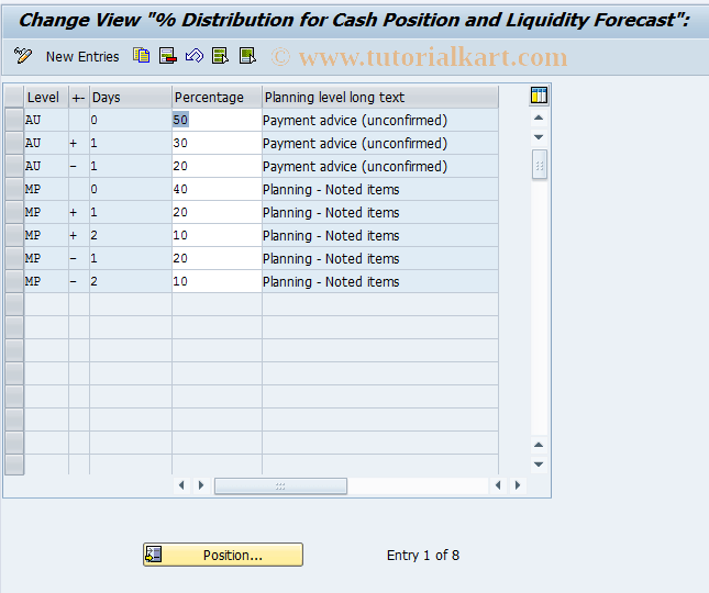 OT19 SAP Tcode C FI Maintain Table T038V Transaction Code