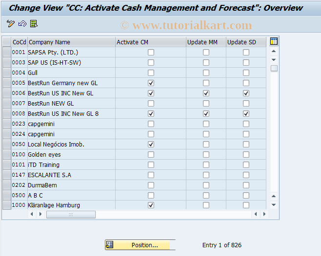 OT29 SAP Tcode C FI Maintain Table 001_I Transaction Code
