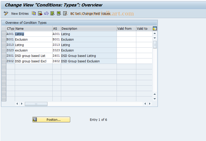 OV02 SAP Tcode Condition Type Listing/Exclusion Transaction Code