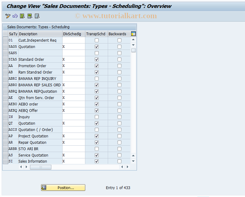 OVLY SAP Tcode C SD Table Scheduling Control Transaction Code