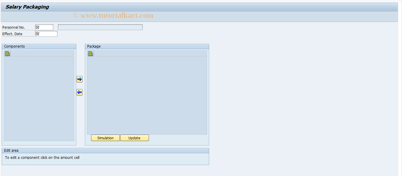 P16B_ADMIN SAP Tcode Salary packaging Transaction Code