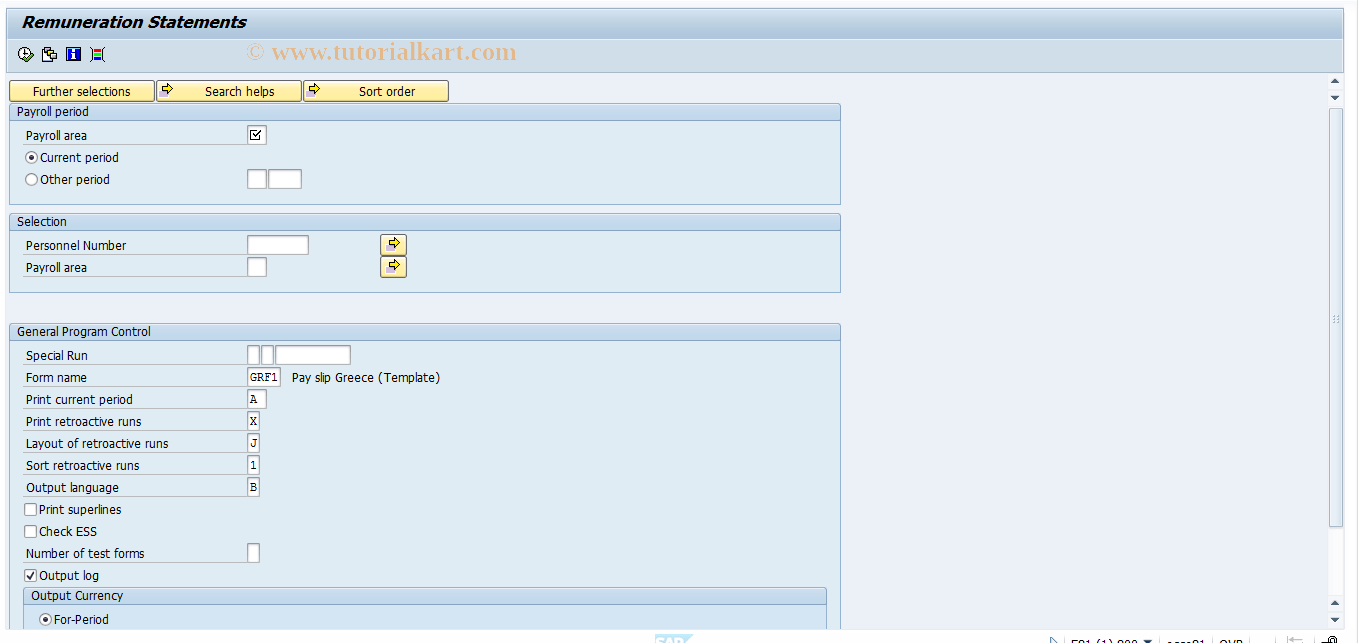 PC00_M45_CEDT SAP Tcode Payroll driver (international) Transaction Code