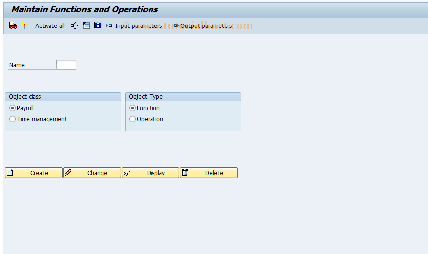PE04 SAP Tcode Creates Functions and Operations Transaction Code