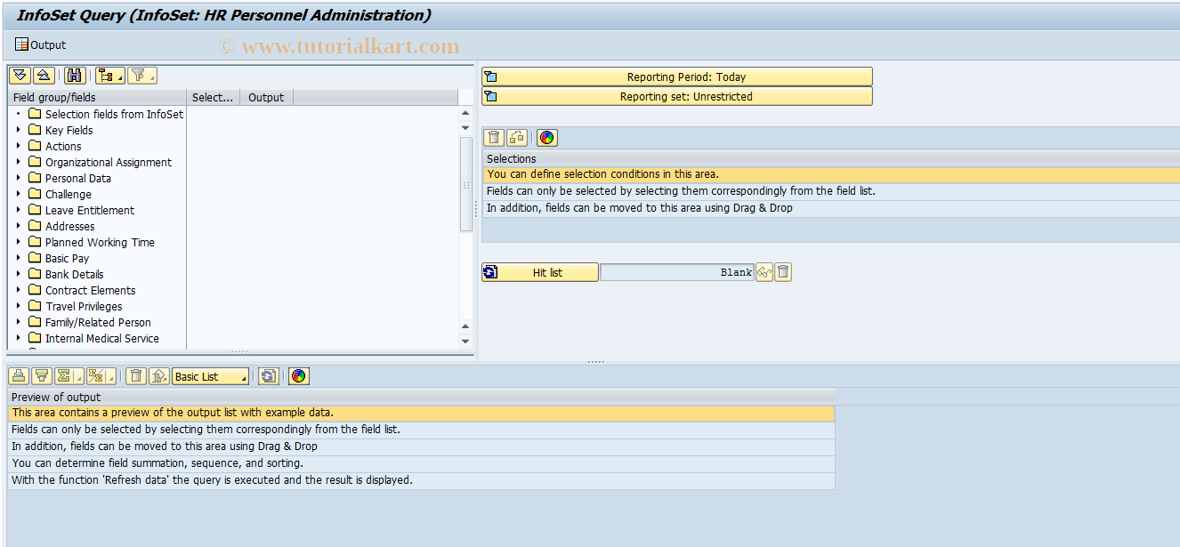 PMAH SAP Tcode HRFPM Access Ad Hoc Query Transaction Code