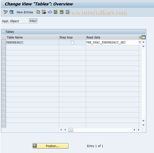 PPAC0016 SAP Tcode BDT Control Tables Transaction Code