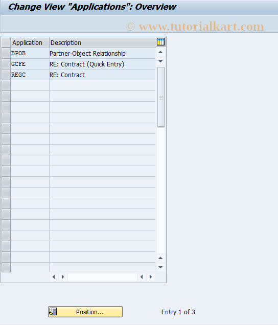 REGC0001 SAP Tcode Applications Transaction Code