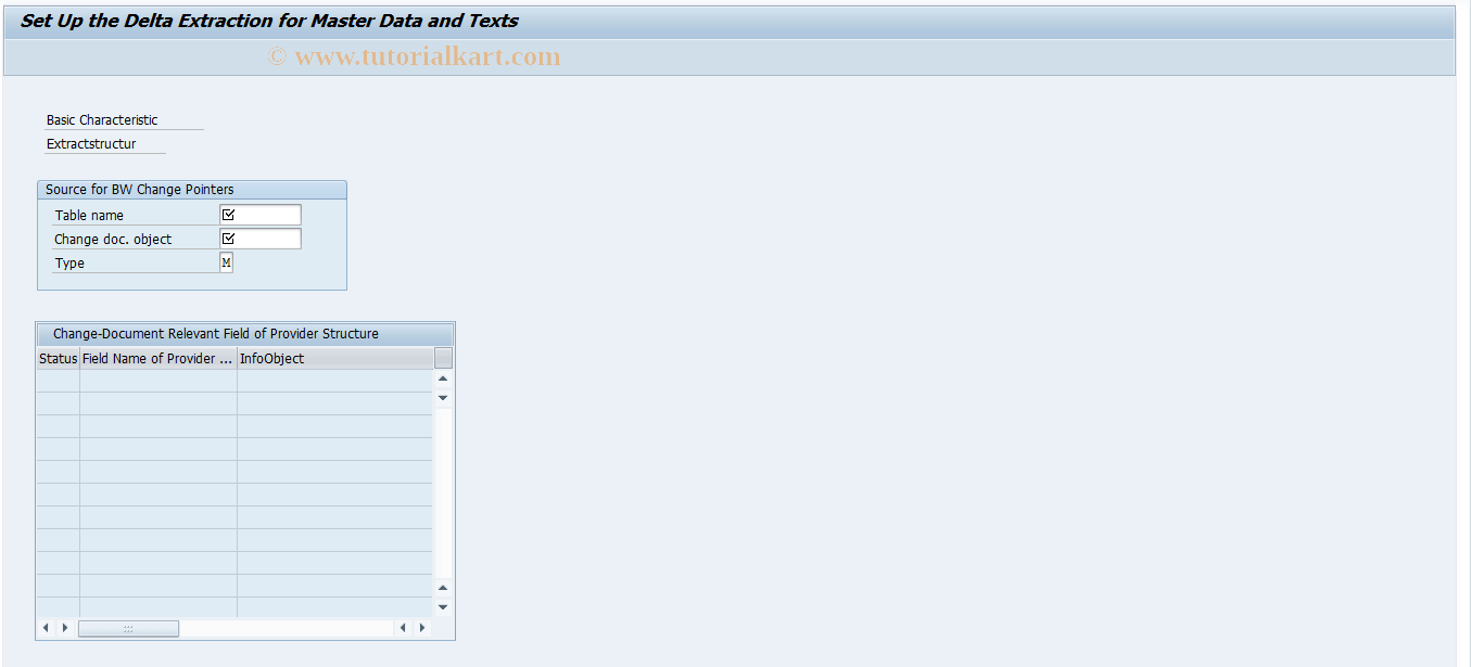 RSO3 SAP Tcode Set Up Deltas for Master Data Transaction Code