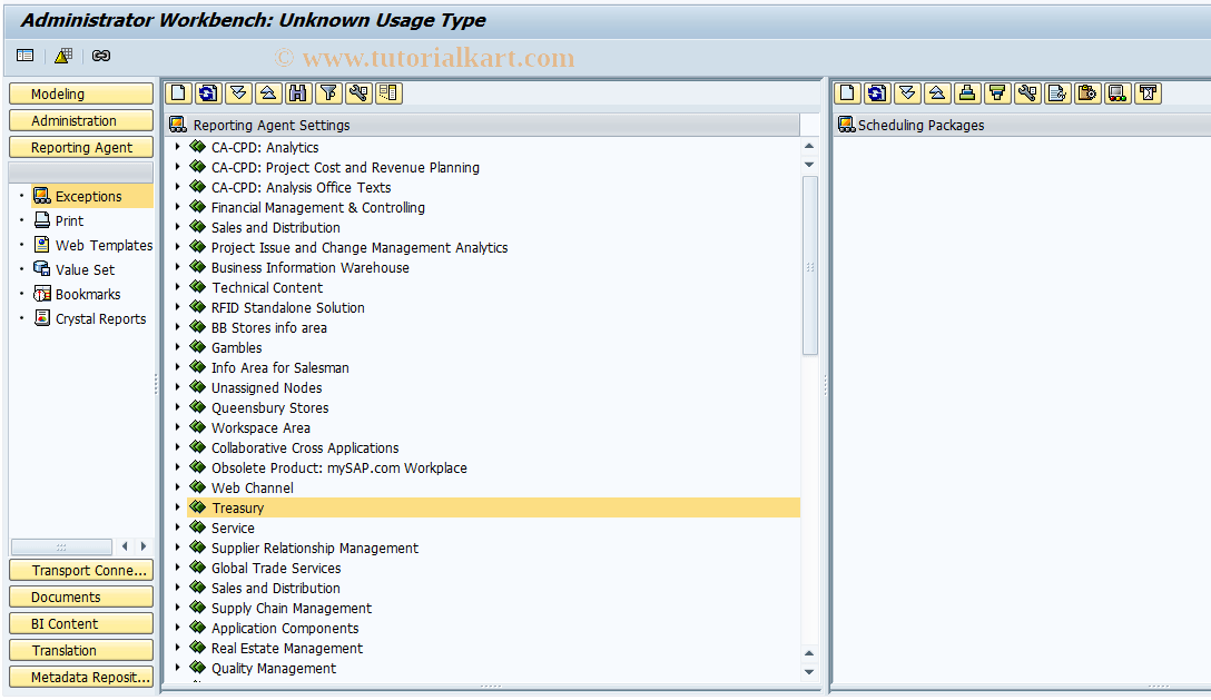 RSREP SAP Tcode BW Administrator Workbench Transaction Code