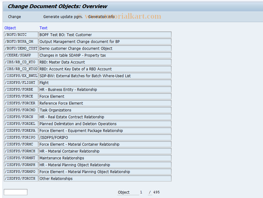 SCDO SAP Tcode Display Change Document Objects Transaction Code