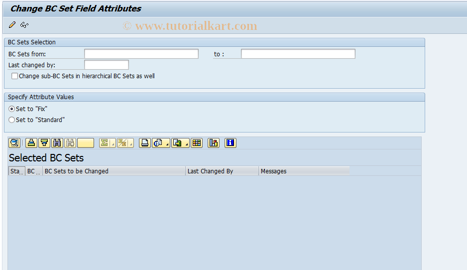 SCPRAT SAP Tcode Change BC Set Value Attributes Transaction Code