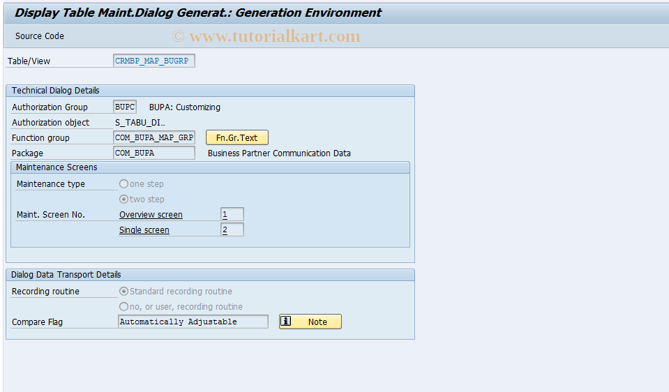 SE56 SAP Tcode Table view display DDIC call Transaction Code