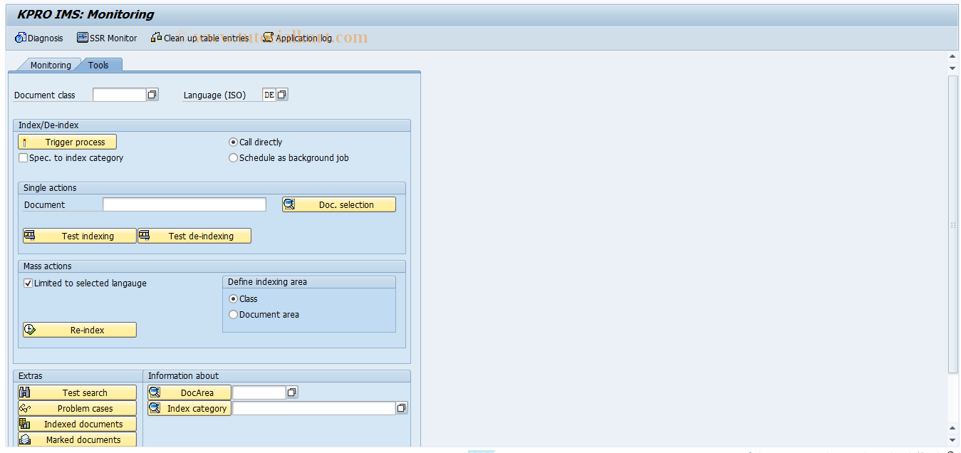 SKPR07 SAP Tcode Monitoring for KPRO Retrieval Transaction Code