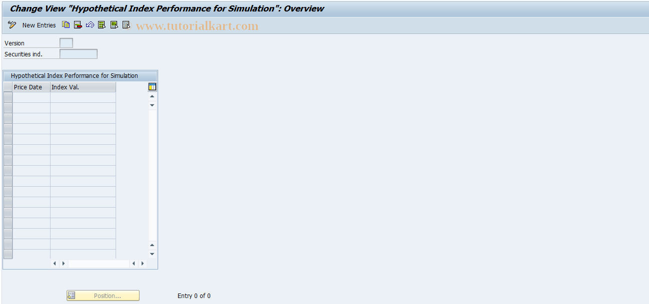 SOAICHART SAP Tcode Simulation Performance of Indexes Transaction Code