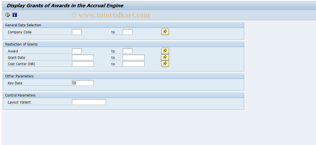 SOATREE03 SAP Tcode Displaying Grants Transaction Code