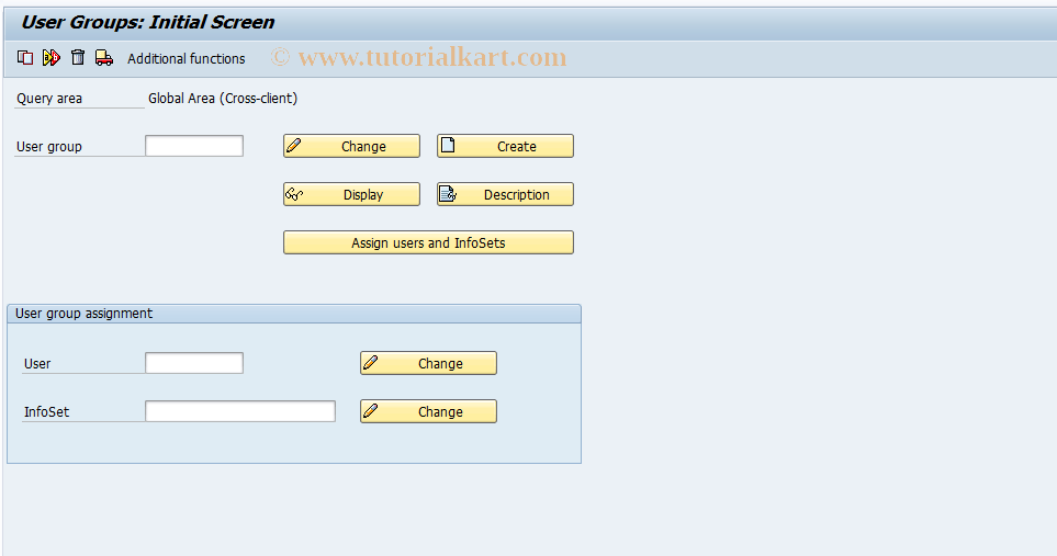 SQ03 SAP Tcode SAP Query Maintain user groups Transaction Code