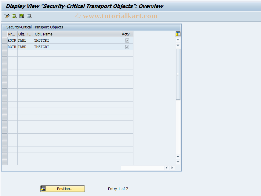 STMS_TCRI SAP Tcode Display/Maintain Table TMSTCRI Transaction Code