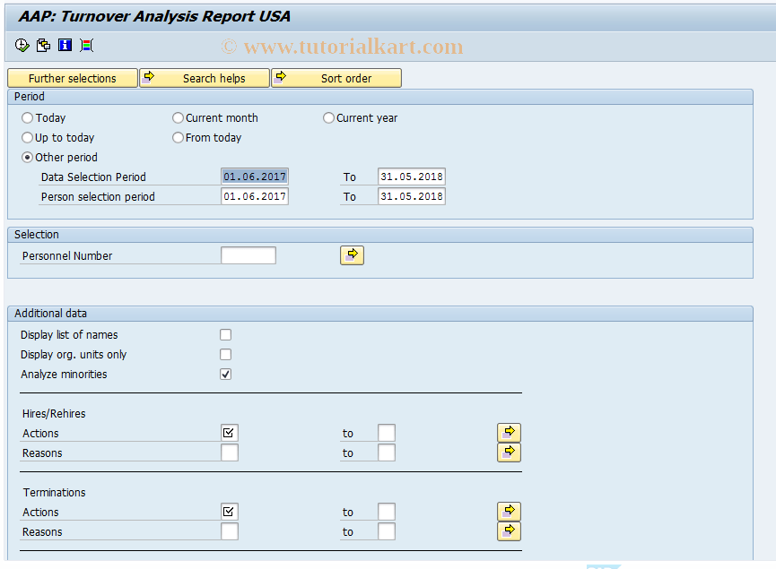 S_AHR_61016154 SAP Tcode AAP Turnover analysis report Transaction Code