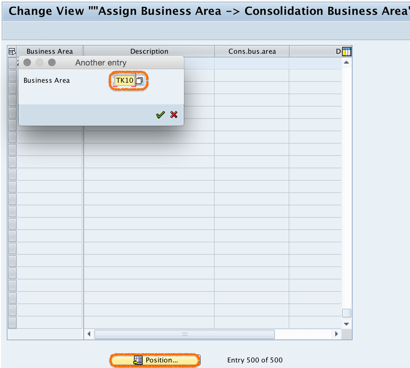 Assign Business Area to Consolidation Business Area in SAP TutorialKart