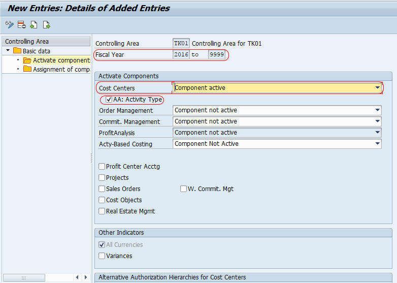 Activate Cost Center Accounting in Controlling Area TutorialKart