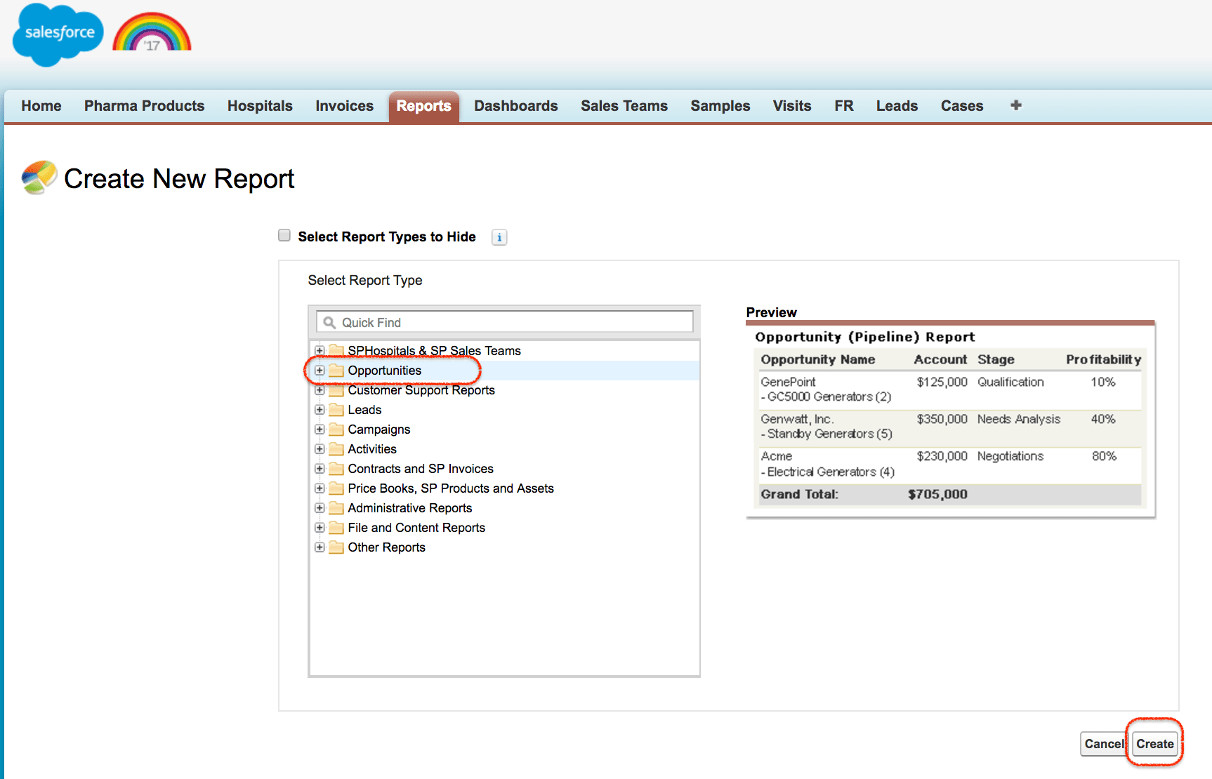 How to use Salesforce Report builder ? TutorialKart