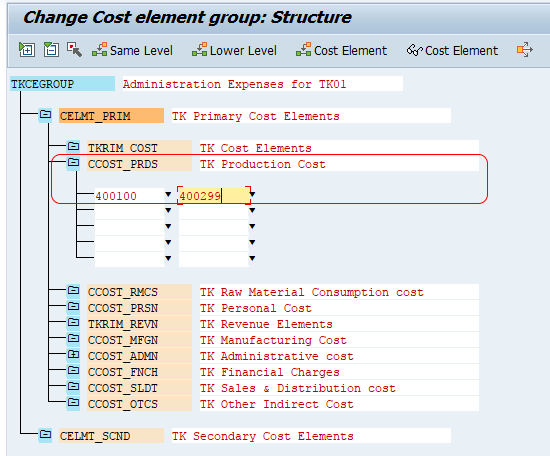 How to Create Cost Element Group in SAP
