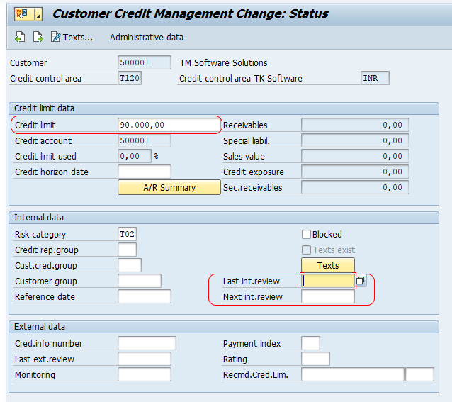 How to Maintain Credit Limit for Customers in SAP TutorialKart