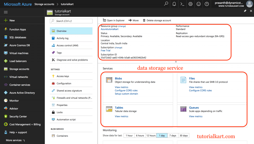What is Azure Table Storage ? How to create table storage