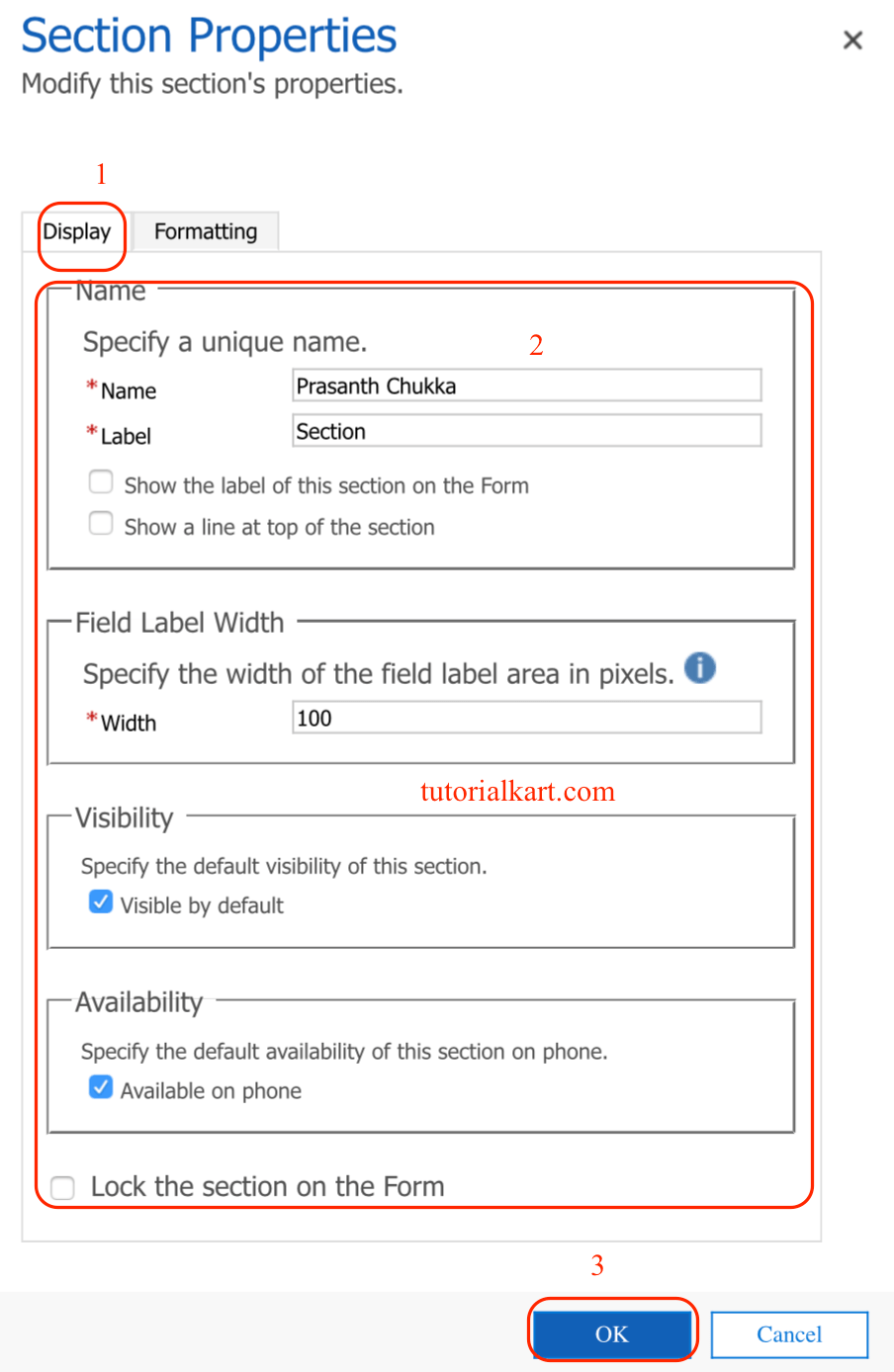 How to create Entity Forms in Dynamics 365, IFRAMES, Sections