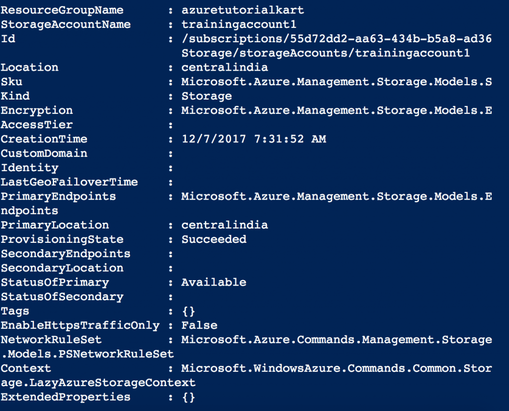 Creating Storage Account using Azure Powershell Azure Cloud Shell
