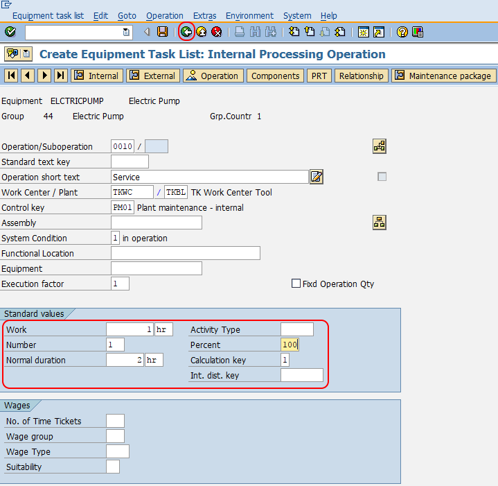 SAP PM Create Task List for Equipment in SAP TutorialKart