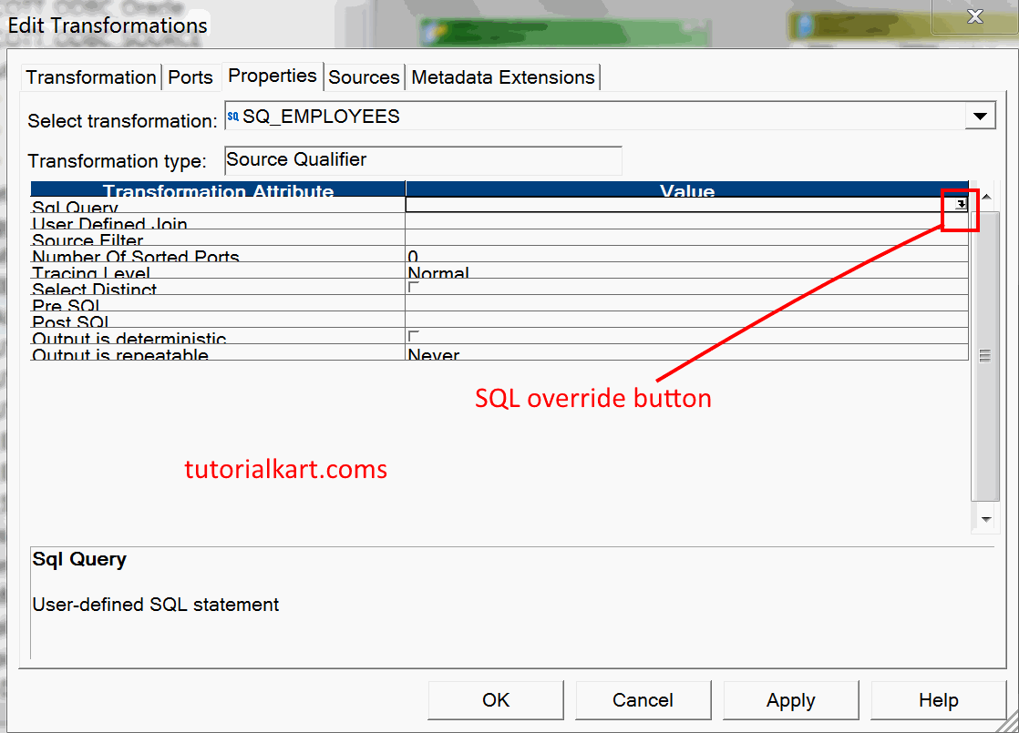Source Qualifier Transformation in Informatica Example TutorialKart