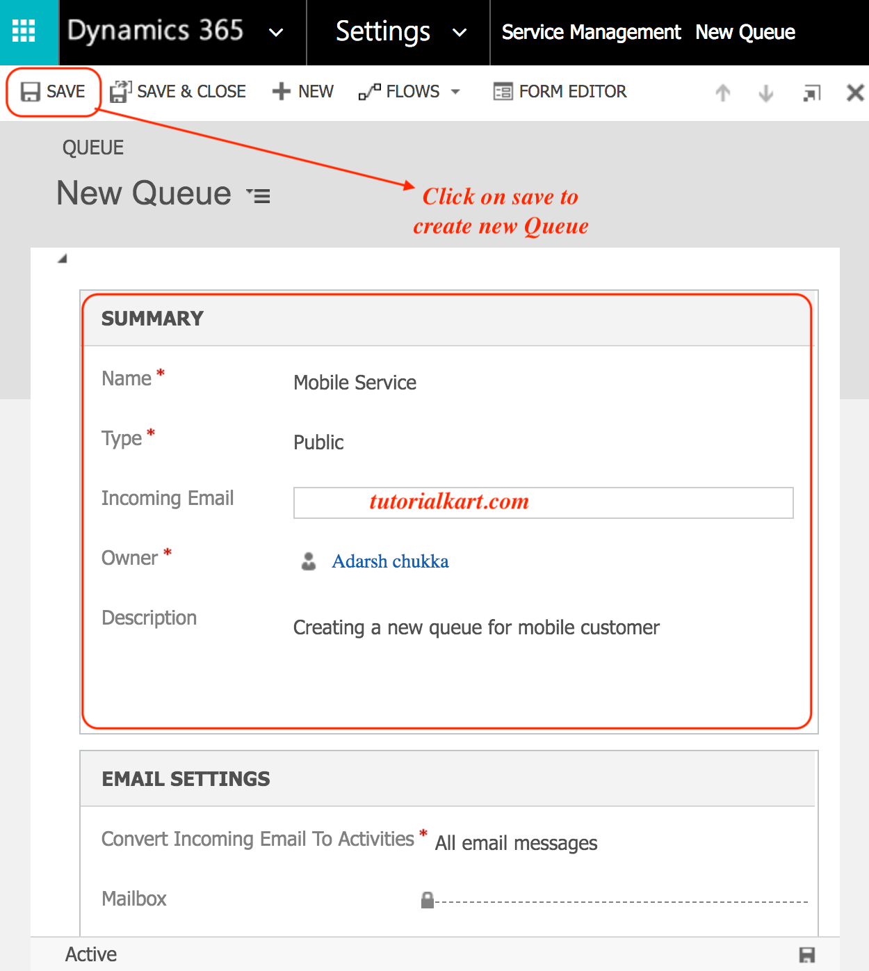 Customer service queues in Dynamics 365