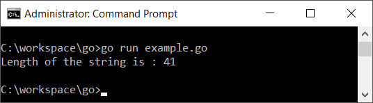 Golang String Length