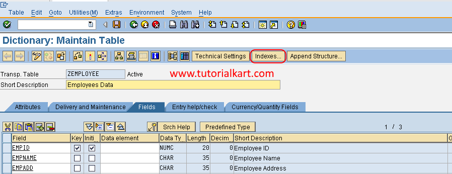SAP ABAP Indexes How to Create Indexes in SAP